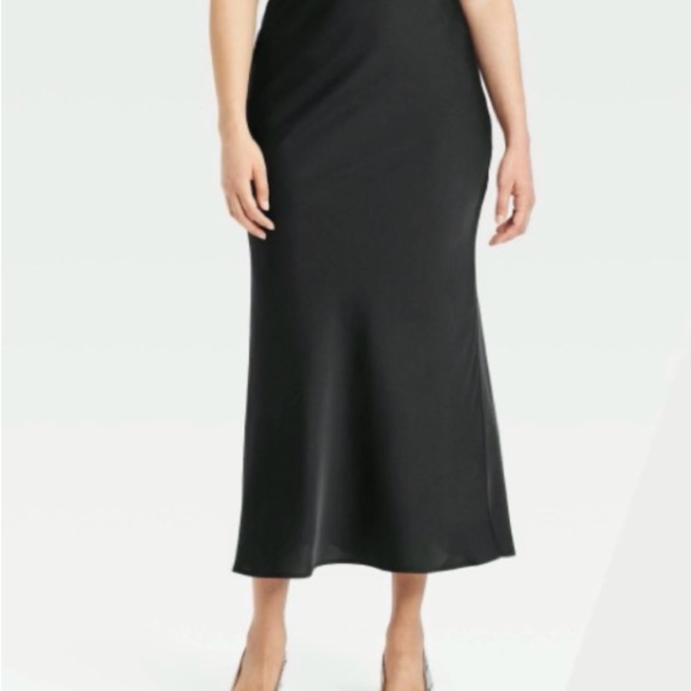 a new day Elegant Black Maxi Skirt